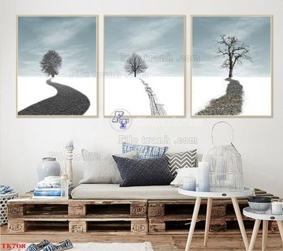 File gốc File tranh bộ in tráng gương hiện đại TK708 (phong cách) châu Âu