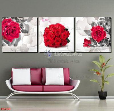 Tải file tranh gốc File tranh bộ in tráng gương hiện đại TK768 chất lượng cao