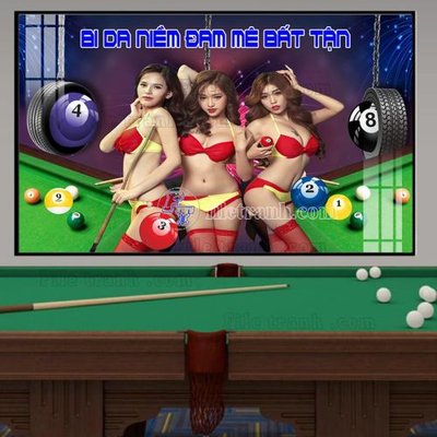 File gốc File tranh quán bida bi-a BILLARD TK8 (phong cách) châu Âu
