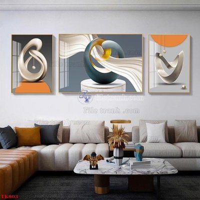 File PSD File tranh bộ in tráng gương hiện đại TK803 (nguyên bản) cho thiết kế