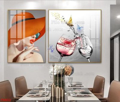 File gốc File tranh bộ in tráng gương hiện đại TK852 (ảnh chi tiết) để in trần