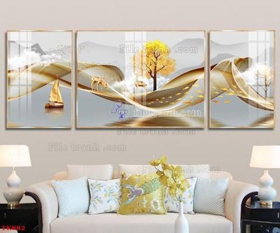 Tải file gốc File tranh bộ in tráng gương hiện đại TK882 (in không vỡ ảnh)