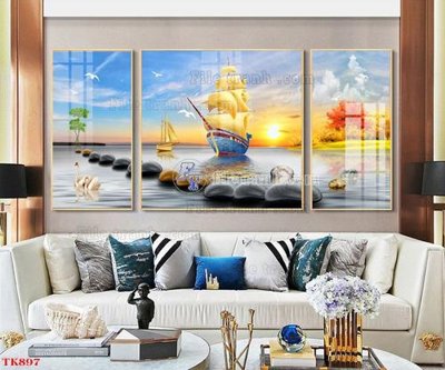 File PSD File tranh bộ in tráng gương hiện đại TK897 (bản gốc) đã tách nền