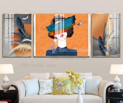 File tranh File tranh bộ in tráng gương hiện đại TK946 (ảnh gốc) không bị mờ