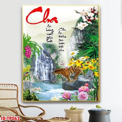 File gốc File tranh thư pháp TP062 (in mica) trang trí