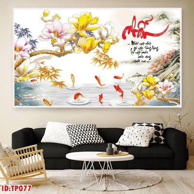 File in trần File tranh thư pháp TP077 (bản gốc) trời sao