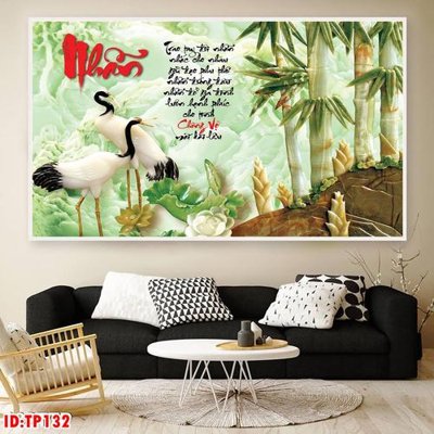 File in trần File tranh thư pháp TP132 (file gốc) phong thủy