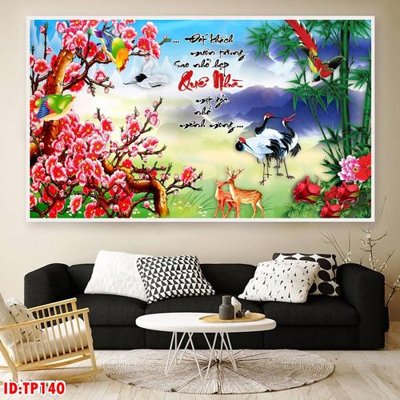 File gốc File tranh thư pháp TP140 (ảnh chi tiết) để in trần