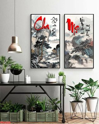 File in lụa File tranh thư pháp TP1533 (tân cổ điển) File tranh thư pháp TP1533