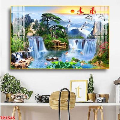 File tranh File tranh thư pháp TP1545 (bản gốc) in lụa dán tường