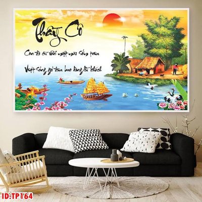 File in lụa File tranh thư pháp TP164 (phong cảnh) File tranh thư pháp TP164