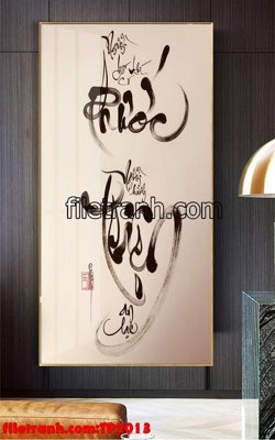 File in mica File tranh thư pháp TP2013 (bản gốc) sắc sảo