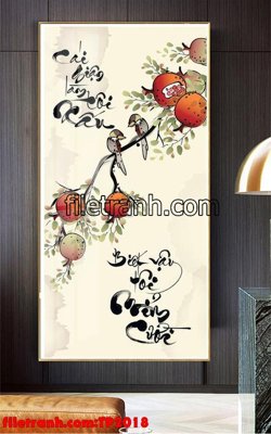 File tranh in mica File tranh thư pháp TP2018 (độ phân giải cao)