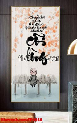 File gốc File tranh thư pháp TP2038 (in mica) làm bảng hiệu