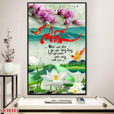 File in mica File tranh thư pháp TP205 (bản gốc) sắc sảo