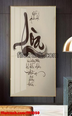 File ảnh File tranh thư pháp TP2050 (gốc) in standee