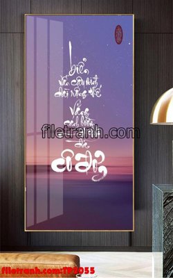 File gốc File tranh thư pháp TP2055 (cho in UV) siêu nét