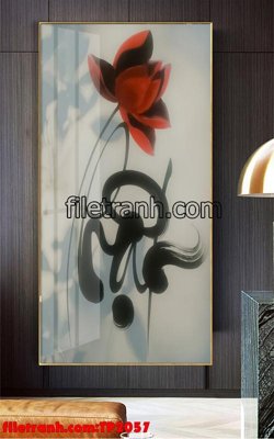 File gốc File tranh thư pháp TP2057 (in ấn) màu sắc trung thực