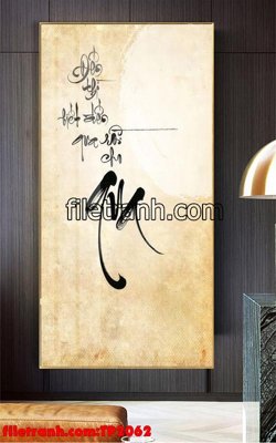 File in trần File tranh thư pháp TP2062 (bản gốc) trời sao