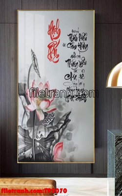 File tranh File tranh thư pháp TP2070 (gốc) in vải canvas