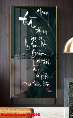 File tranh gốc File tranh thư pháp TP2095 chủ đề hiện đại