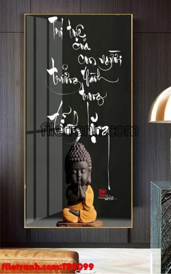 File gốc File tranh thư pháp TP2099 (in lụa) hoa văn cổ điển