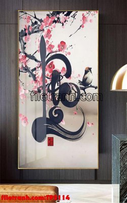 File gốc File tranh thư pháp TP2114 (cho in ấn) độc quyền