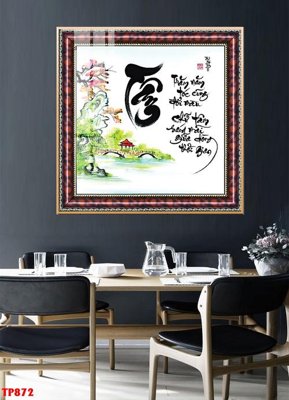 Tải file gốc in lụa File tranh thư pháp TP872 siêu nét
