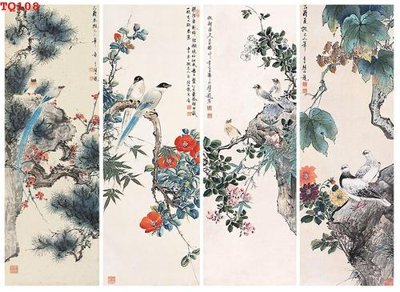 Tải file gốc in lụa File tranh tứ quý TQ108 siêu nét