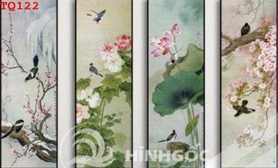 Download file gốc File tranh tứ quý TQ122 (in mica) 3D