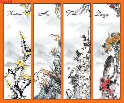 File tranh File tranh tứ quý TQ158 (ảnh gốc) cho in ấn kỹ thuật số