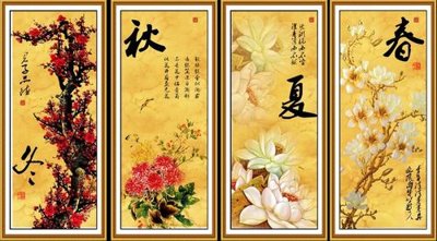 Tải file File tranh tứ quý TQ54 (ảnh gốc) in gạch 3D