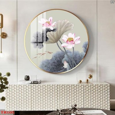 File tranh PSD File tranh tròn hoa sen TRR105 chất lượng cao