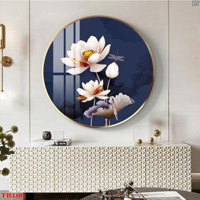 File ảnh File tranh tròn hoa sen TRR109 (gốc) in backdrop sự kiện