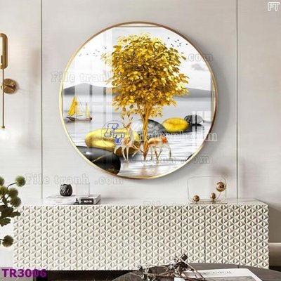 Download file gốc File tranh tròn hiện đại TR3006 (độ nét cao)