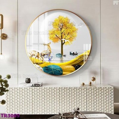 Download file tranh File tranh tròn hiện đại TR3009 (file gốc PSD)