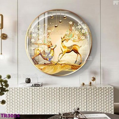 File tranh File tranh tròn hiện đại TR3024 (gốc) chủ đề thành phố