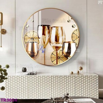 File gốc in ấn File tranh tròn hiện đại TR3034 chuẩn màu CMYK