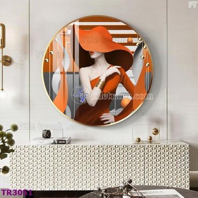 Tải file File tranh tròn hiện đại TR3051 (PSD) cho in tranh 3D