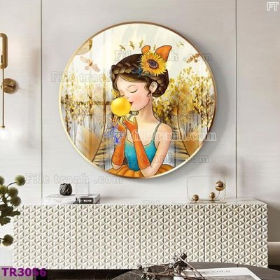 Tải file File tranh tròn hiện đại TR3056 (PSD) cho in ấn quảng cáo