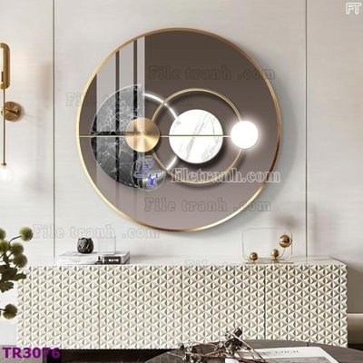 File gốc File tranh tròn hiện đại TR3076 (in tráng gương) ốp tường