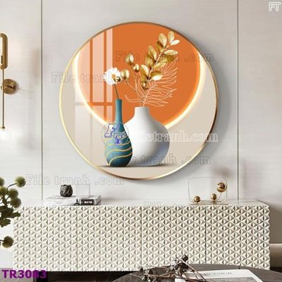 File gốc File tranh tròn hiện đại TR3083 (PNG) nền trong suốt