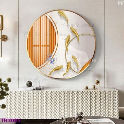 File tranh File tranh tròn hiện đại TR3085 (bản gốc) treo phòng ăn