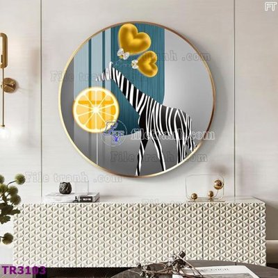 File gốc in ấn File tranh tròn hiện đại TR3103 (sẵn sàng tải về)