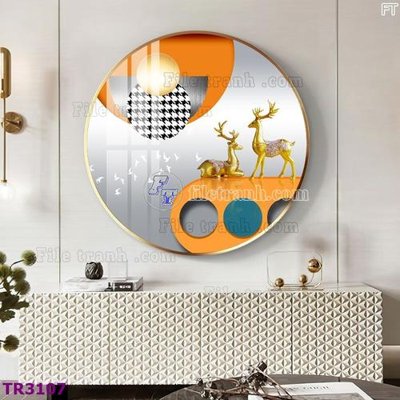 File tranh File tranh tròn hiện đại TR3107 (ảnh gốc) in trần xuyên sáng