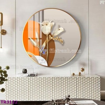 Download file gốc File tranh tròn hiện đại TR3132 (in mica) 3D