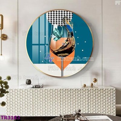 File gốc File tranh tròn hiện đại TR3183 (trang trí) phòng làm việc