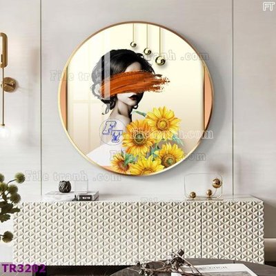 File tranh gốc File tranh tròn hiện đại TR3202 (sắc nét từng chi tiết)