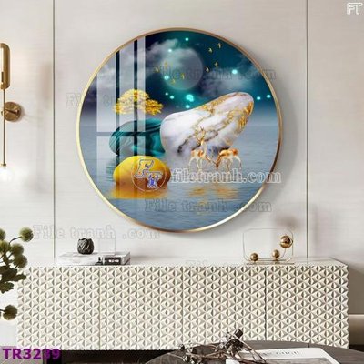 File ảnh File tranh tròn hiện đại TR3239 (gốc) in PP, decal