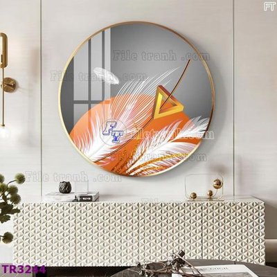 File PSD in ấn File tranh tròn hiện đại TR3244 (chất lượng cao)